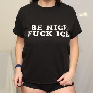 Be Nice F Ice Black tee - M